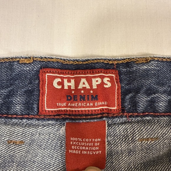 JEANS STRAIGHT Chaps Pants Mens 36X30 Blue Denim Outdoors Casual Adult - Picture 4 of 10